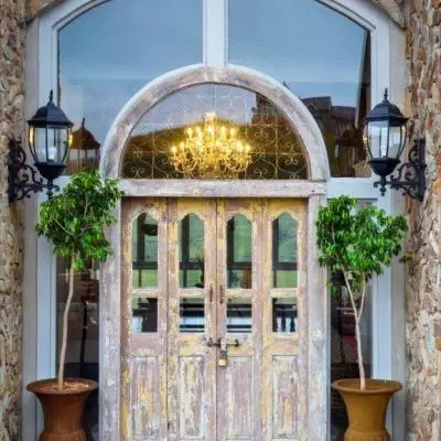 Unique French door sourced by Raremoon Projects and Interior